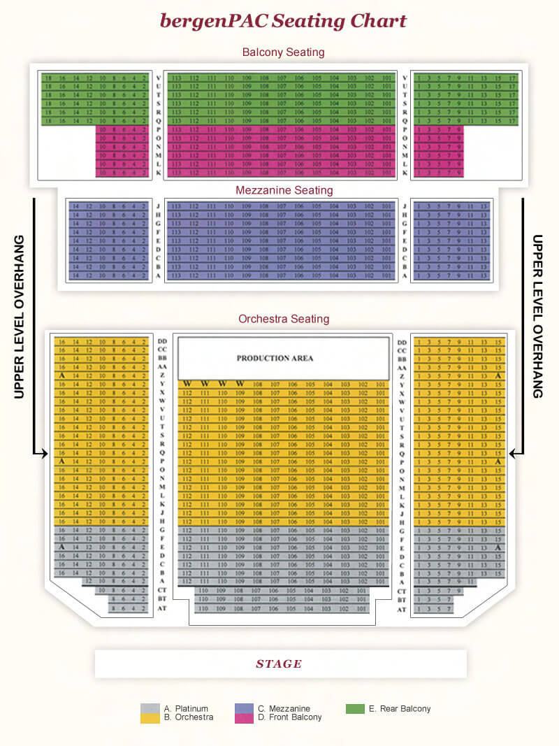 seating chart bergen performing arts center bergen performing arts center englewood nj seating chart